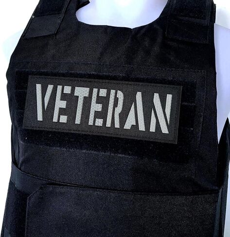 2 حزمة من رقعة الأمان العاكسة للضوء ذات اللوحة الخلفية العاكسة مع خطاف وحلقة، واحدة صغيرة وواحدة كبيرة سوداء (الأمن (أسود-أبيض)) in Kuwait