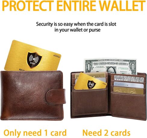 بطاقة حجب تحديد الهوية بموجات الراديو | حماية بطاقات ان اف سي بدون تلامس | بطاقة واحدة تحمي محفظتك بالكامل | لا حاجة الى اكمام واحدة | للرجال والنساء، حامل بطاقات الائتمان او المحفظة او جواز السفر in Kuwait