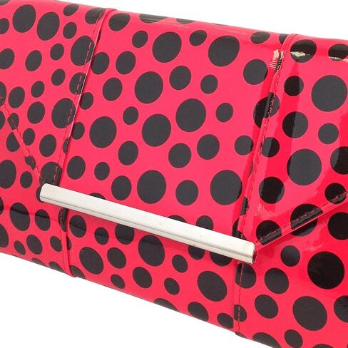 JNB Polka Dot Patent Envelope Clutch in Kuwait