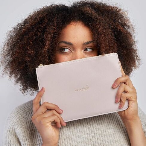 Katie Loxton Super Sister Womens Medium Sustainable Style Sentiment Perfect Pouch Dusty Lilac, Dusty Lilac, 6 x 9.5 Inches in Kuwait
