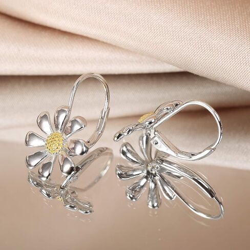 Milacolato هوب الأقراط للفتيات هيبوالرجينيك خفيفة الوزن 18K مطلية بالذهب ديزي هوب الأقراط لطيف صغير الغضروف الذهب القرط الفضة الاسترليني Huggie هوب الأقراط للطفل طفل 2PCS in Kuwait