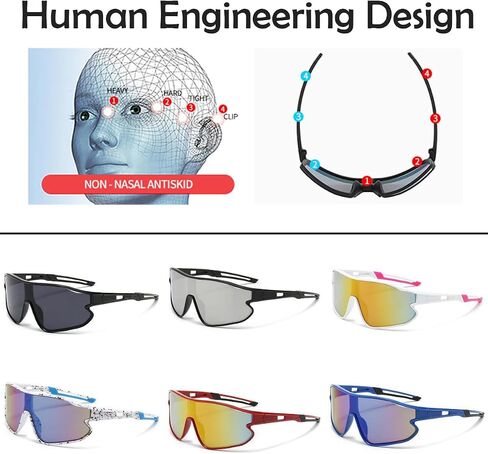 JOVAKIT Kids Baseball Sunglasses for Boys Girls Age 6-16, Youth Baseball Sun Glasses UV400 Sports Cycling Shades in Saudi Arabia