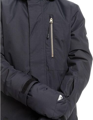 Quiksilver Mission Solid Kids Jacket True Black Sz M (12) in Saudi Arabia