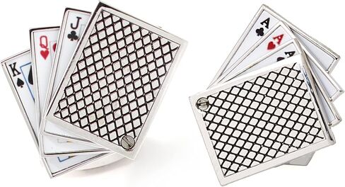 King Queen Jack and Three Aces Playing Cards-RT Cufflinks in Kuwait