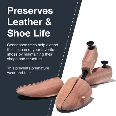 LINK UP Cedar Shoe Trees - 100% Natural Cedar for Men Shoes – Shoe Crease Straightener & Deodorizer - Extends Life Of Leather in Saudi Arabia