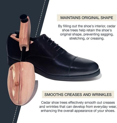 LINK UP Cedar Shoe Trees - 100% Natural Cedar for Men Shoes – Shoe Crease Straightener & Deodorizer - Extends Life Of Leather in Saudi Arabia