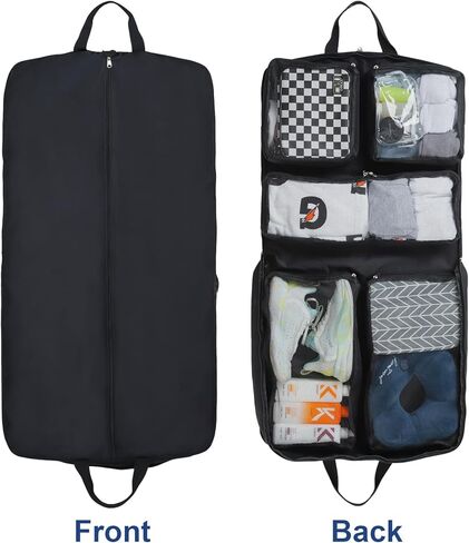 Garment Bag with packing cube, Black in Kuwait