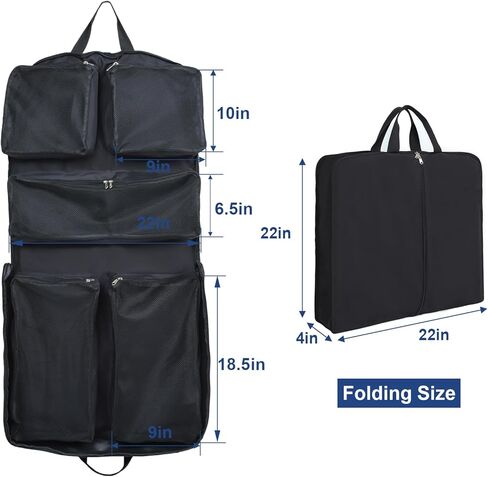 Garment Bag with packing cube, Black in Kuwait