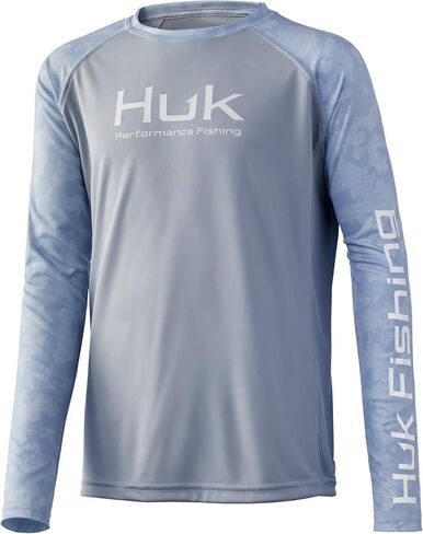 HUK Kids' Double Header Long Sleeve Shirt +Sun Protection in Saudi Arabia