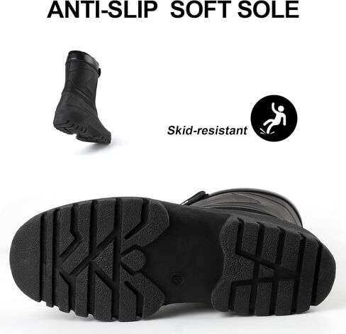 أحذية ثلج للرجال أحذية شتوية دافئة مقاومة للماء أحذية عازلة عصرية مضادة للانزلاق باللون الأسود in Kuwait