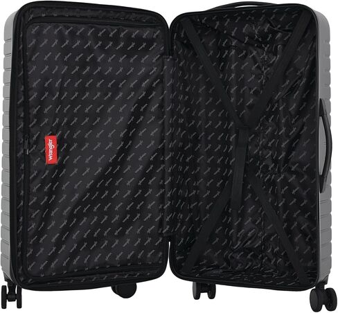 Wrangler Trunk Spinner Set, Black, 2 Luggage & 2 Packing Cubes in Kuwait