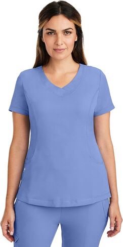 healing hands 4 Pocket Women Scrub Top V-Neck HH360 2264 Sloan Scrubs for Women Stretch Fabric in Saudi Arabia