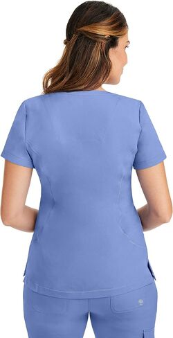 healing hands 4 Pocket Women Scrub Top V-Neck HH360 2264 Sloan Scrubs for Women Stretch Fabric in Saudi Arabia