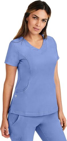 healing hands 4 Pocket Women Scrub Top V-Neck HH360 2264 Sloan Scrubs for Women Stretch Fabric in Saudi Arabia