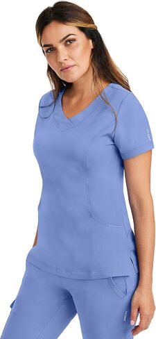 healing hands 4 Pocket Women Scrub Top V-Neck HH360 2264 Sloan Scrubs for Women Stretch Fabric in Saudi Arabia