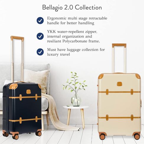 Bric's Bellagio 2.0 Spinner Trunk - 27 Inch - Luxury Bags for Women and Men - TSA Approved Luggage - Black in Saudi Arabia