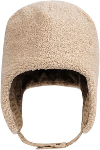 Clakllie Corduroy Trapper Trooper Hats for Skiing Ushanka Russian Caps with Ear Flaps Snow Eskimo Hats Warm Winter Cap in Kuwait