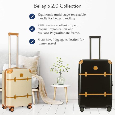Bric's Bellagio 2.0 Spinner Trunk - 27 Inch - Luxury Bags for Women and Men - TSA Approved Luggage - Black in Saudi Arabia