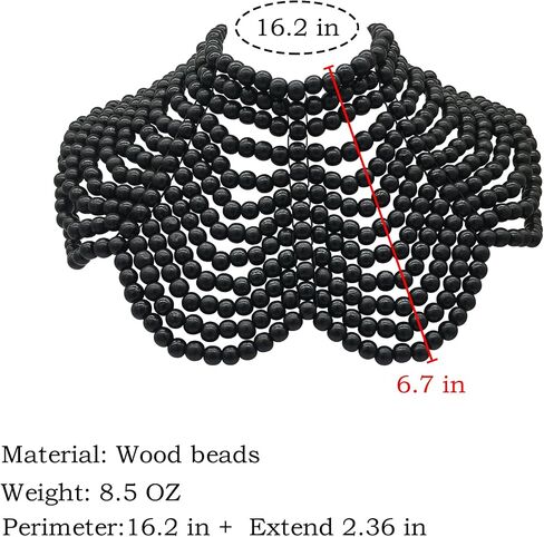 Statement African Jewelry Chunky Colorful Wood Beaded Necklaces For Women Strands Big Bib Choker Collar Multi Color Layered Cluster Tassel Wooden Bead Necklace Handmade Fashion Costume Accessories in Saudi Arabia