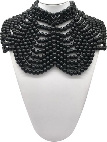 Statement African Jewelry Chunky Colorful Wood Beaded Necklaces For Women Strands Big Bib Choker Collar Multi Color Layered Cluster Tassel Wooden Bead Necklace Handmade Fashion Costume Accessories in Saudi Arabia