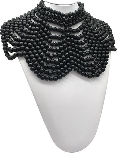 Statement African Jewelry Chunky Colorful Wood Beaded Necklaces For Women Strands Big Bib Choker Collar Multi Color Layered Cluster Tassel Wooden Bead Necklace Handmade Fashion Costume Accessories in Saudi Arabia
