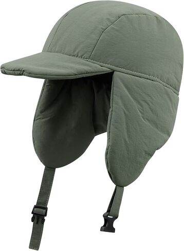 Clakllie Waterproof Trapper Hat for Men Women Windproof Winter Hats with Visor Earflaps Trooper Russian Ushanka Cap in Saudi Arabia