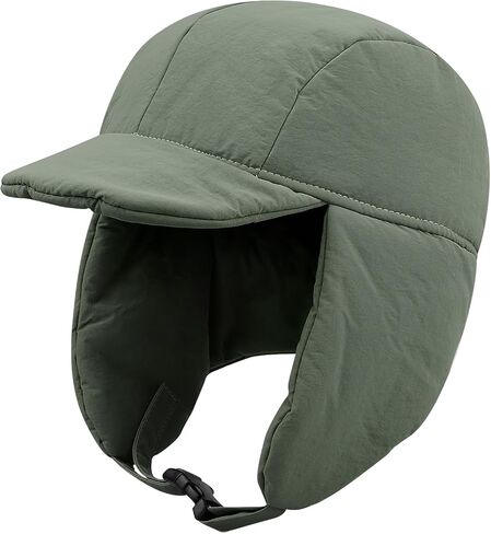 Clakllie Waterproof Trapper Hat for Men Women Windproof Winter Hats with Visor Earflaps Trooper Russian Ushanka Cap in Saudi Arabia