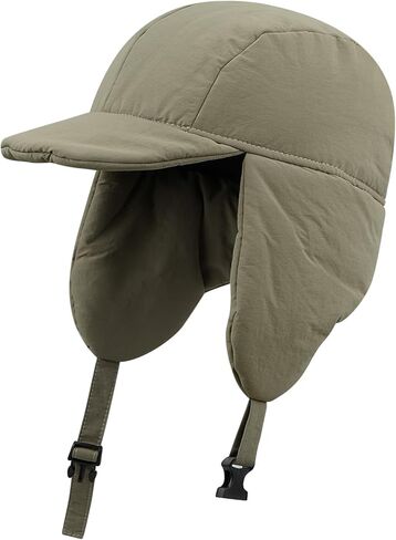 Clakllie Waterproof Trapper Hat for Men Women Windproof Winter Hats with Visor Earflaps Trooper Russian Ushanka Cap in Saudi Arabia