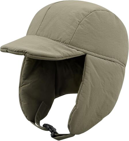 Clakllie Waterproof Trapper Hat for Men Women Windproof Winter Hats with Visor Earflaps Trooper Russian Ushanka Cap in Saudi Arabia