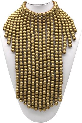 Statement African Jewelry Chunky Colorful Wood Beaded Necklaces For Women Strands Big Bib Choker Collar Multi Color Layered Cluster Tassel Wooden Bead Necklace Handmade Fashion Costume Accessories in Saudi Arabia
