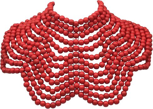 Statement African Jewelry Chunky Colorful Wood Beaded Necklaces For Women Strands Big Bib Choker Collar Multi Color Layered Cluster Tassel Wooden Bead Necklace Handmade Fashion Costume Accessories in Saudi Arabia