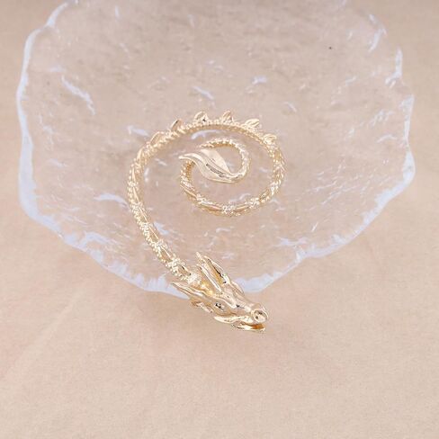 Allereyae Vintage Dragon Ear Cuff Wrap Earrings Flying Dragon Ear Climber Earrings Ancient Dragon Cartilage Ear Clip Earrings Gold Dragon Wrap Around Earrings Jewelry for Women and Girls (Gold) in Saudi Arabia