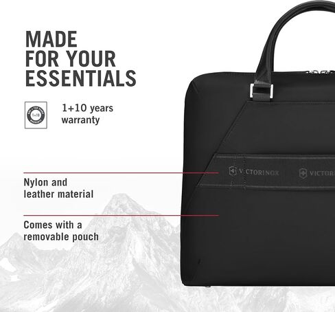 Victorinox Victoria Signature Briefcase - Women's Professional Computer Bag to Hold Laptop & Tablet - Includes Clutch and Detachable Shoulder Strap - 13 Liters, Black in Saudi Arabia
