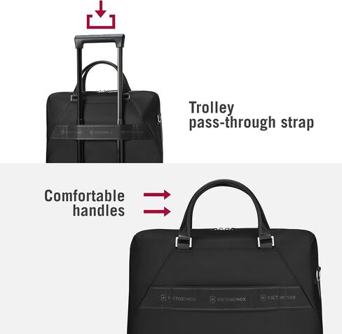 Victorinox Victoria Signature Briefcase - Women's Professional Computer Bag to Hold Laptop & Tablet - Includes Clutch and Detachable Shoulder Strap - 13 Liters, Black in Saudi Arabia