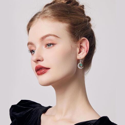 JUSTKIDSTOY St Patricks Day Earrings Gifts 925 Sterling Silver Four Leaf Clover Shamrock Earrings Irish Jewelry for Women Girls in Kuwait