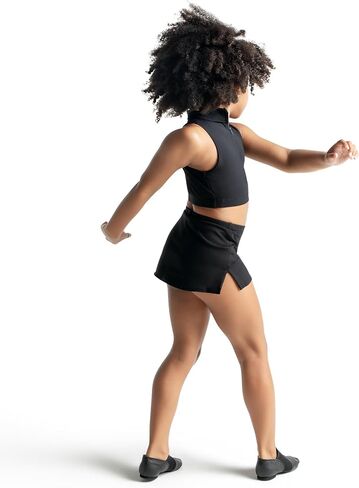 Capezio Team Basics Skirt with Built in Short-Girls Black in Saudi Arabia