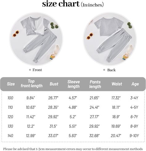 Girls Clothing Sets Tie Twist Short Sleeve T-Shirt Pant Casual Suit Little Girl Summer Tops Sweatpants Outfits 3-10Y in Saudi Arabia