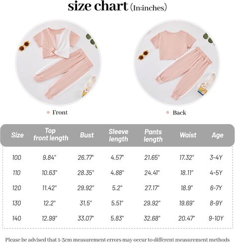 Girls Clothing Sets Tie Twist Short Sleeve T-Shirt Pant Casual Suit Little Girl Summer Tops Sweatpants Outfits 3-10Y in Saudi Arabia