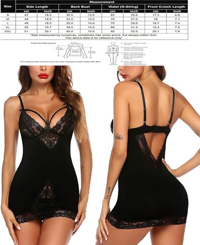 Avidlove Women Chemises Lingerie Lace Babydoll Sleepwear Sexy Full Slips Mini Dress in Saudi Arabia