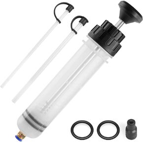 500CC Fluid Extractor, Fluid Syringe Pump, Oil Extractor for Cars/Ships/Engines/Lawn Mowers Fluid Extraction and Filling, with 2 Transparent Hose