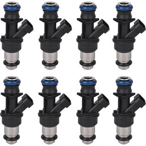 Fuel Injectors Set of 8 Compatible with Chevy Express Silverado 1500 2500 3500 Suburban Tahoe GMC Savana Sierra 1500 2500 3500 Yukon XL 1500 2500 4.8L 5.3L 6.0L 2000-2007 Replaces 17113698 17113553