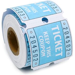 250 Raffle Tickets, 50/50 Double Roll Tickets for Raffles, Carnival, Door Prizes and Class Reward (Pink)