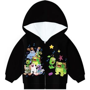 Boys Singing Monsters Zip Up Hoodie for 6-12 Years Kids Casual Clothes in Kuwait