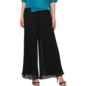 Alex Evenings Women's Plus Size Full Length Wide Leg Chiffon Dress Pant, Formal Event