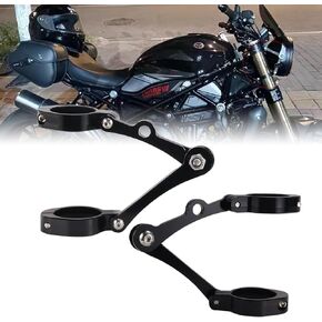 دعامة أمامية للدراجة النارية CNC 39 مم - 41 مم حامل مصباح رأس الشوكة للمقهى المتسابق سبورتستر بجولة سوفتيل داينا تشوبر بوبر يونيفرسال، أسود in Kuwait