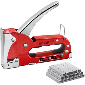 Staple Gun for Upholstery with staples 1000pcs J21 3/8" Staples for General Repairs, Crafts, Upholstery, Decorating,Manual Stapler Gun Uses 5/32“,1/4", 5/16"