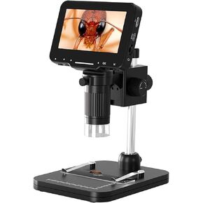 مجهر رقمي YEECOPON CM2 1000x، مكبر للعملات المعدنية مع 8 مصابيح LED قابلة للتعديل، متوافق مع iPhone وAndroid وMac وWindows in Kuwait