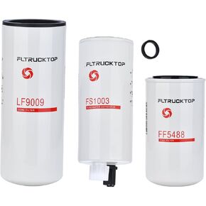 LF9009 FS1003 FF5488 Filters Kit Compatible With LF9009 FS1003 FF5488 Fleetguard Filters Kit For Cummins ISC 8.3L ISL/QSL 9.0L ISM N14 M11 Diesel Engines