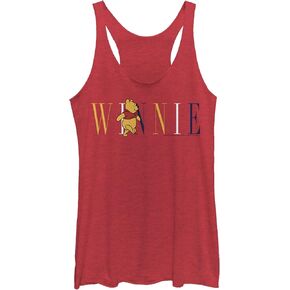 Disney Women's Winnie Pooh Fashion Tri-Blend Racerback Layering Tank