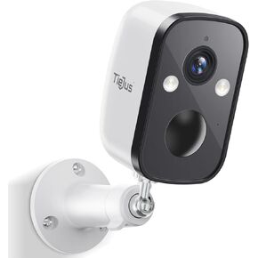 TIEJUS Security Camera Wireless Outdoor, 2K Battery Powered Camera, 2.4G WiFi Home Security Camera, Color Night Vision, Motion Detection, Two Way Audio, Waterproof, Cloud/SD, Work with Alexa